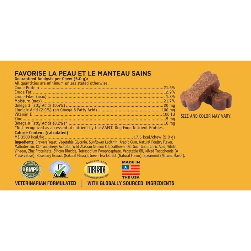 Vet Worthy Wild Alaskan Salmon Oil Soft Chews for Dogs, 30 ct