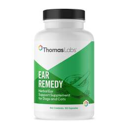 Ear Remedy Herbal Ear Support Supplement for Dogs and Cats, 60 capsules