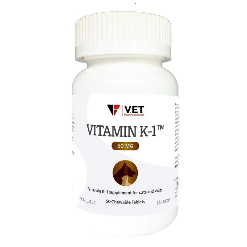 V.E.T. Pharmaceuticals Vitamin K1 50 mg, 50 Chewable Tablets