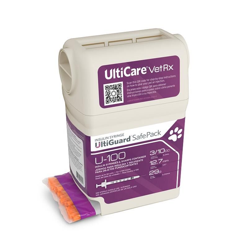 UltiGuard U-100 Insulin Syringes 29g, Sharps Box of 100