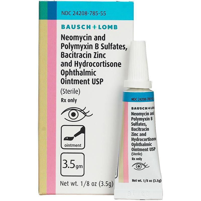 Neo Poly Bac with Hydrocortisone Ophthalmic Ointment, 3.5 gm