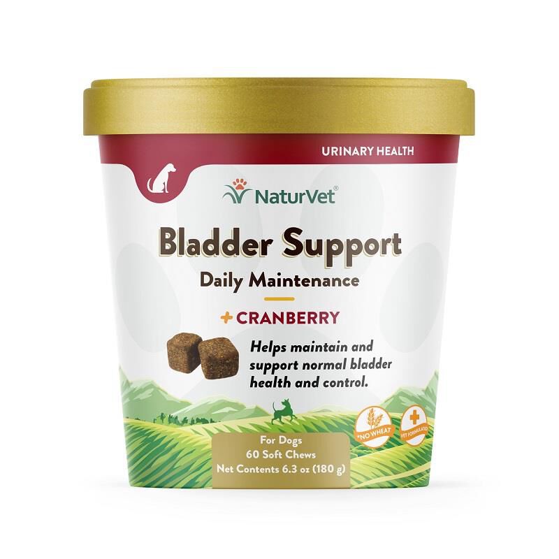 NaturVet Bladder Support Plus Cranberry Soft Chews for Dogs, 60 ct