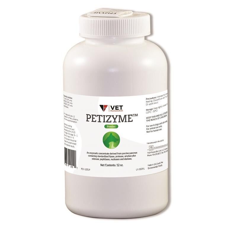 Petizyme Digestive Supplement Powder for Dogs and Cats, 12 oz