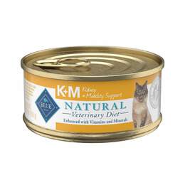 Blue Buffalo Natural Veterinary Diet K+M Kidney + Mobility Support Cat Food (24 x 5.5 oz) Cans