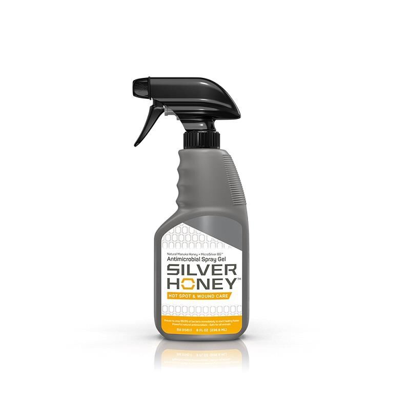 Silver Honey Hot Spot & Wound Care Antimicrobial Spray Gel for Pets, 8 fl oz.