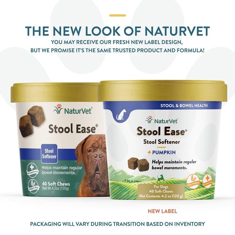 NaturVet Stool Ease for Dogs, 40 Soft Chews
