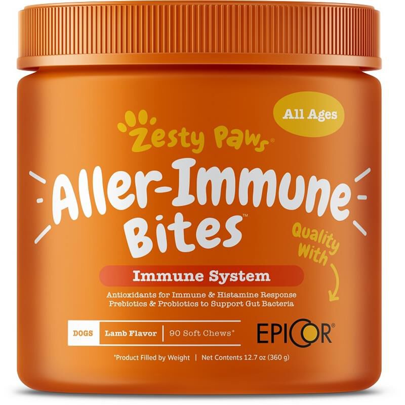 Zesty Paws Aller-Immune Bites Immune System Supplement for Dogs, 90 soft chews