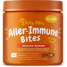 Zesty Paws Aller-Immune Bites Immune System Supplement for Dogs, 90 soft chews