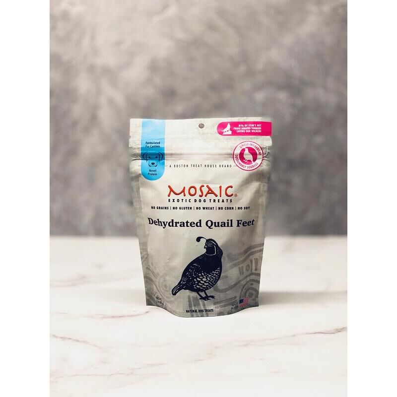 Mosaic USA Dehydrated Quail Feet, 3 oz