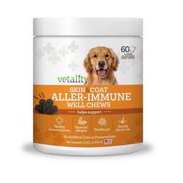Vetality Skin & Coat Aller-Immune Well Chews for Dogs, 60 ct