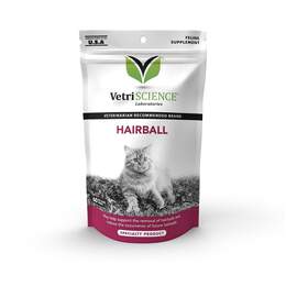 VetriScience Hairball Feline Supplement, 60 Bite-Sized Chews