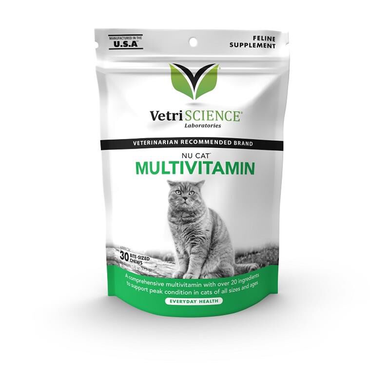 VetriScience 27+ Active Health Nu Cat Multivitamin, 30 Chews
