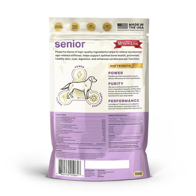 Original Senior Hips Joints Powder For Dogs By Missing Link Giant Eagle Pet Pharmacy
