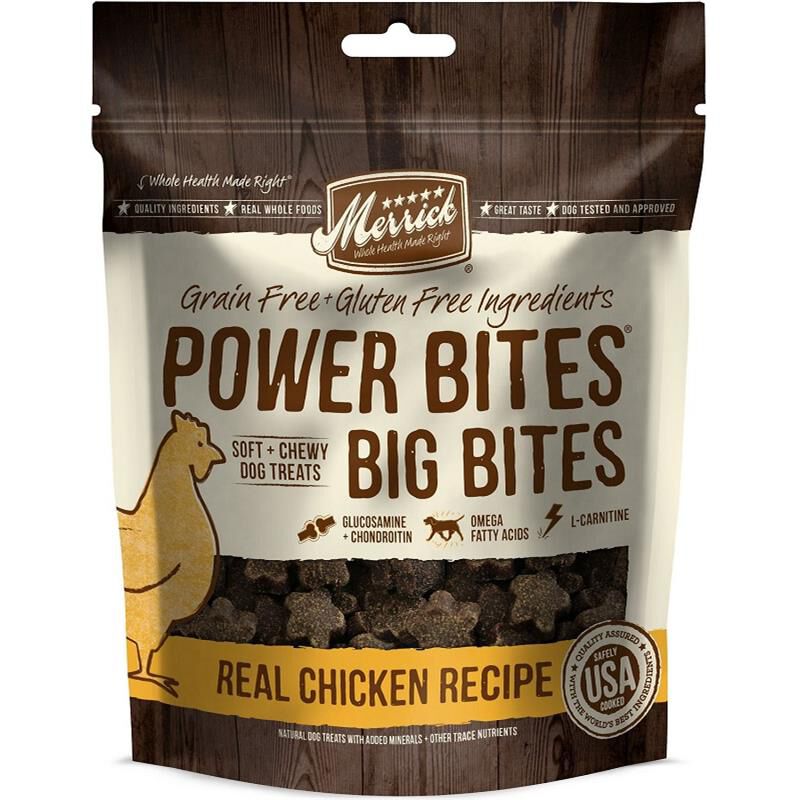 Merrick Power Bites Big Bites Real Chicken Soft + Chewy Dog Treats 6 oz