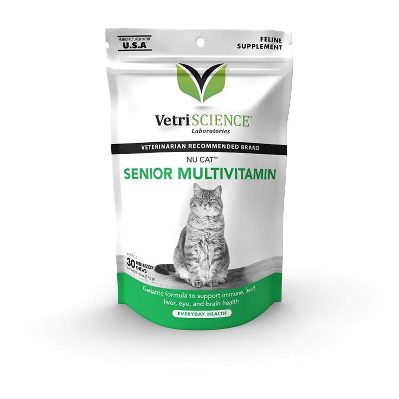 VetriScience Nu Cat Senior Multivitamin, 30 Bite-Sized Chews