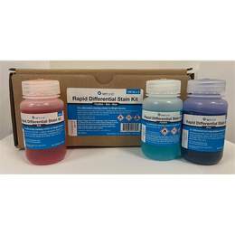 Rapid Differential Stain Refill Kit, Fixative/Red/Blue