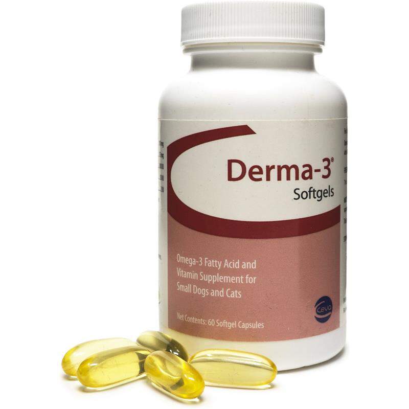 Derma-3 Softgels for Small Dogs and Cats 60 Ct.