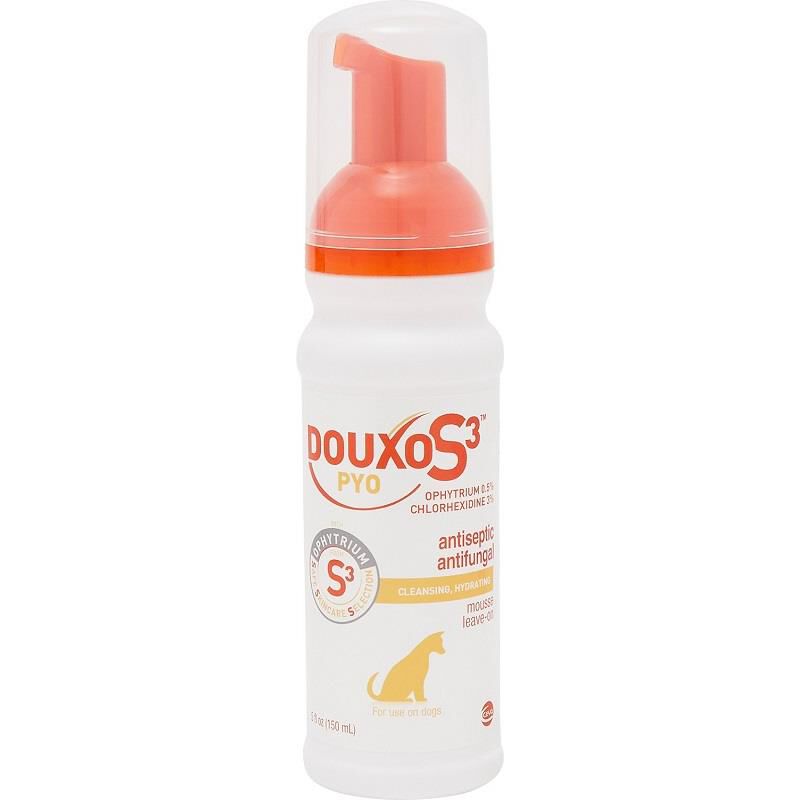 Ceva Douxo S3 PYO Antiseptic Antifungal Mousse for Dogs, 5.1 oz