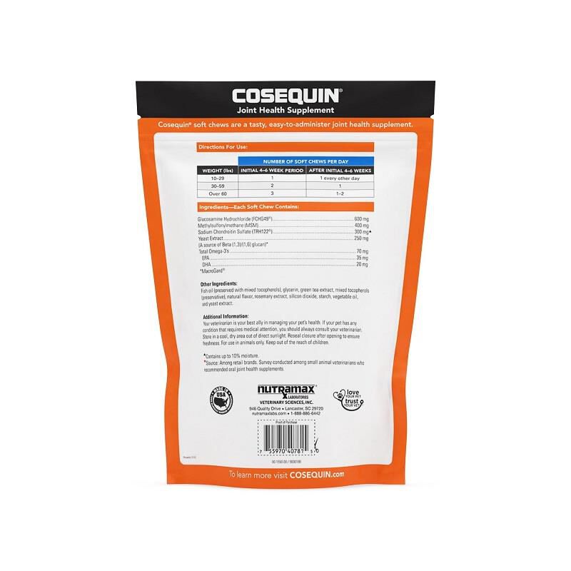 Cosequin Senior Maximum Strength Joint Health Supplement for Dogs, 120 Soft Chews