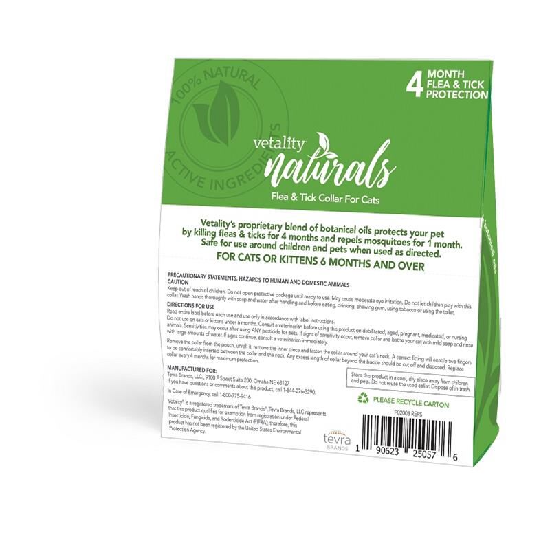 Vetality Naturals Flea & Tick Collar for Cats, 1 ct