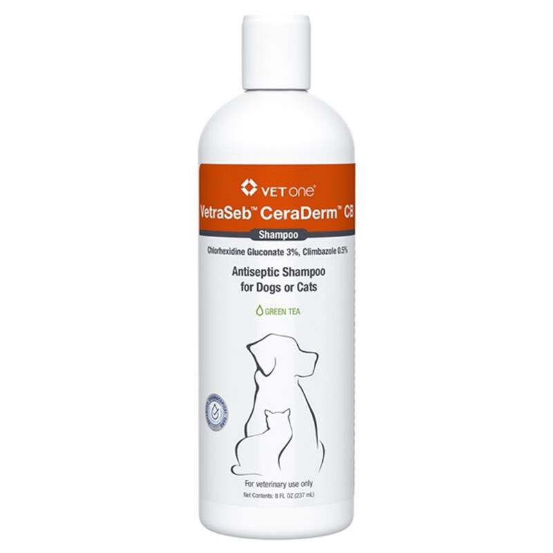 VetraSeb CeraDerm CB Antiseptic Shampoo for Dogs and Cats