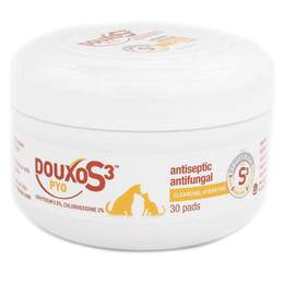 Douxo S3 PYO Antiseptic Antifungal Pads for Dogs and Cats, 30 ct
