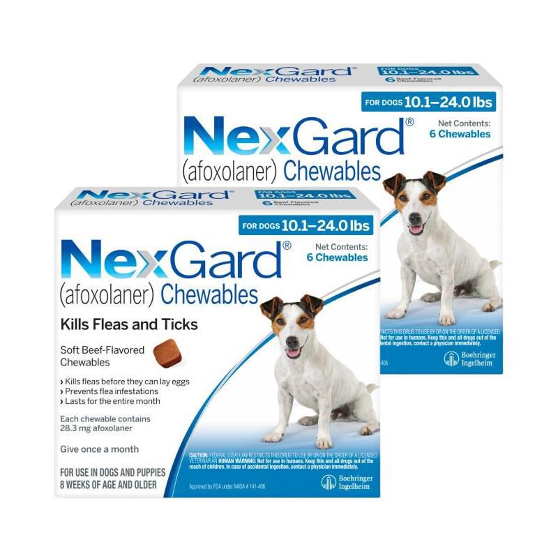 NexGard for Dogs 10.1 - 24.0 lbs, 12 Month Supply