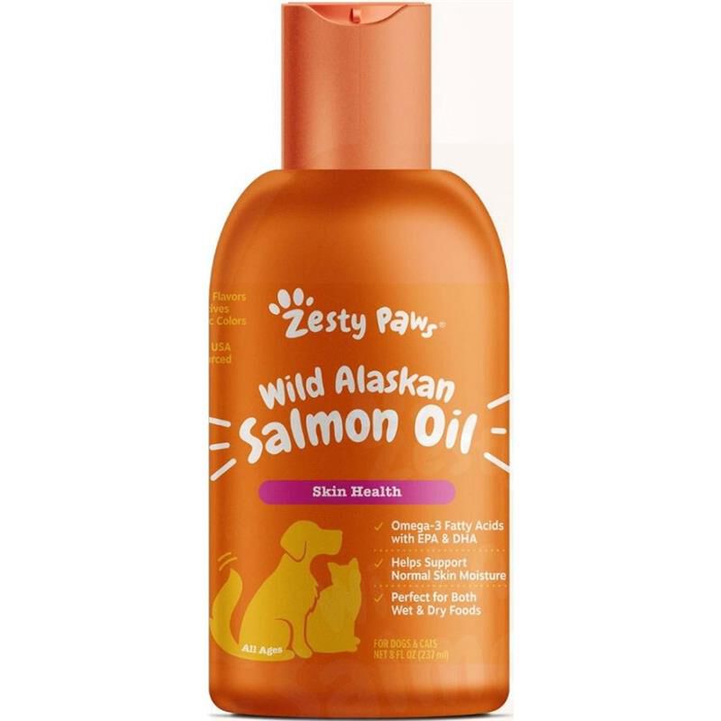 Zesty Paws Wild Alaskan Salmon Oil Skin & Coat Supplement for Dogs & Cats