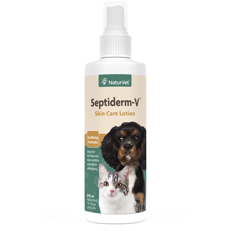 NaturVet Septiderm-V Skin Care Lotion Spray, 8 oz