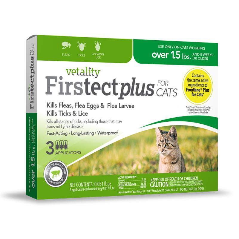 Vetality Firstect Plus for Cats over 1.5 lbs, 3 dose