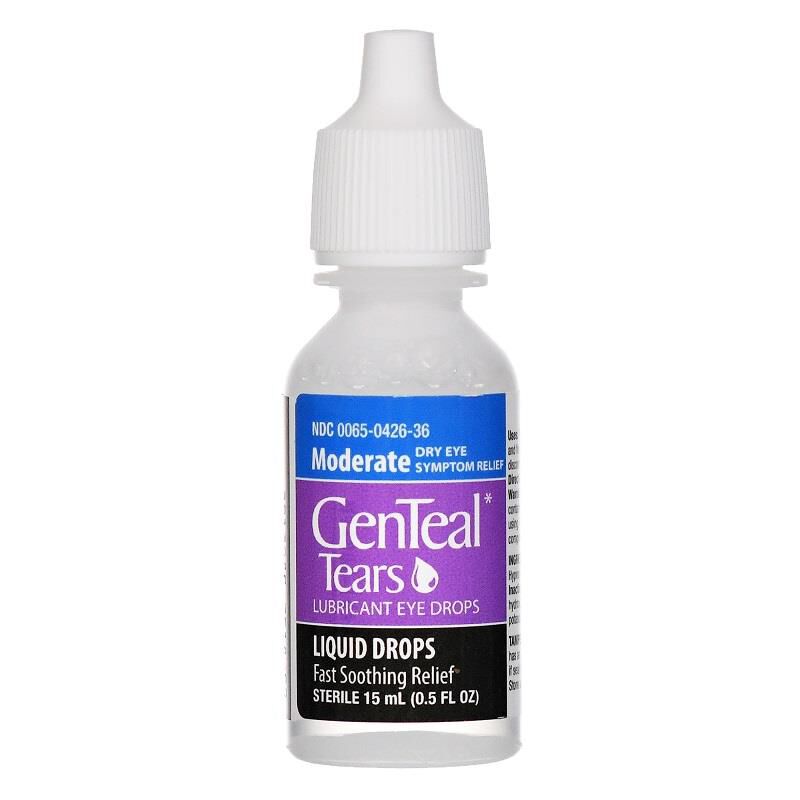 GenTeal Tears Lubricant Eye Drops for Moderate Dry Eye Relief, 15 ml