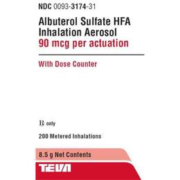 Albuterol Sulfate HFA 90 mcg, Inhaler