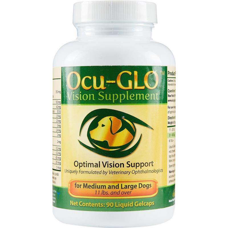 Ocu-GLO Vision Supplement for Dogs, 90 Liquid Gelcaps for Medium & Large Dogs