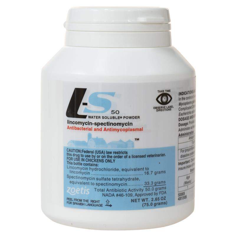 L-S 50 Water Soluble Powder (Lincomycin-Spectinomycin), 75 gm