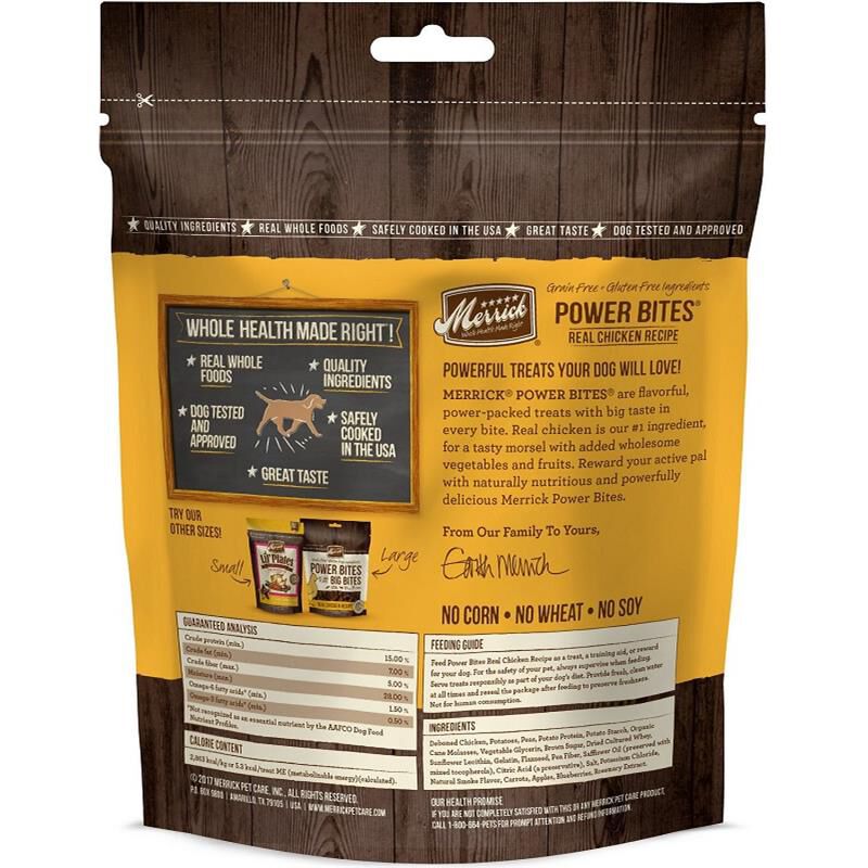 Merrick Power Bites Chicken Soft + Chewy Dog Treats, 6 oz