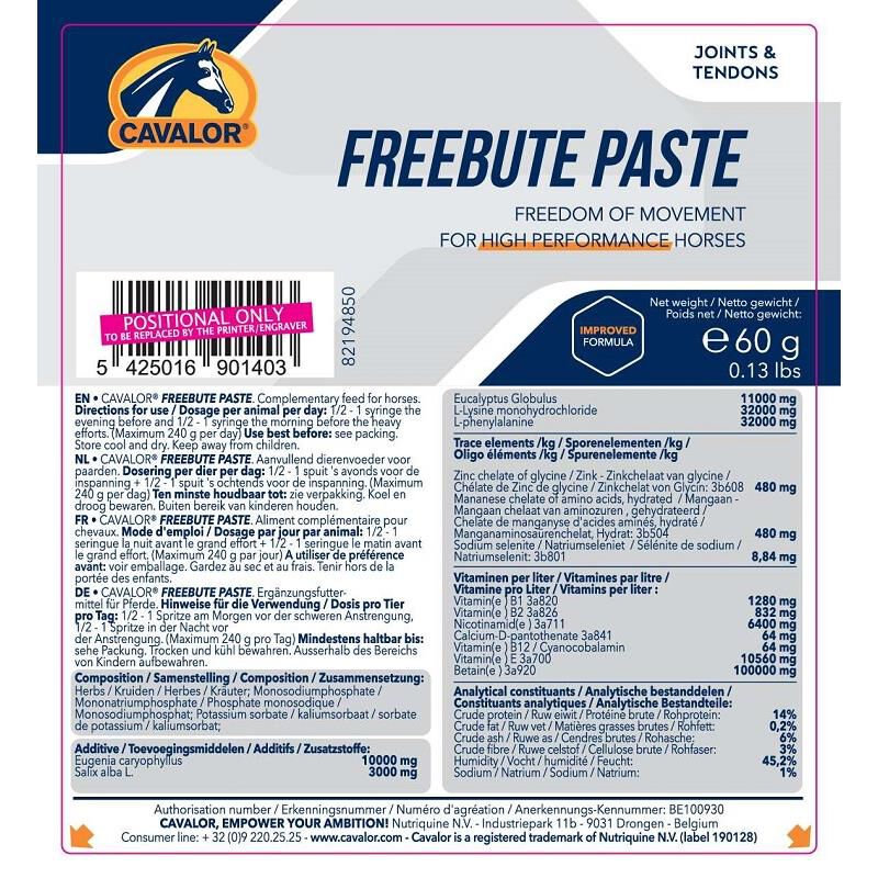 Cavalor Freebute Pro, 6x60 cc
