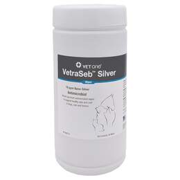 VetraSeb Silver Antimicrobial Wipes, 84 ct