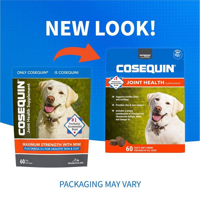 Cosequin Max Strength Joint Supplement for Dogs w/MSM plus Omega-3's