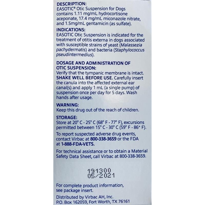 EasOtic Suspension for Dogs 10ml