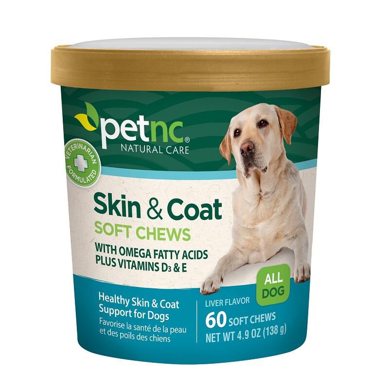 PetNC Skin & Coat Soft Chews for Dogs, 60 ct