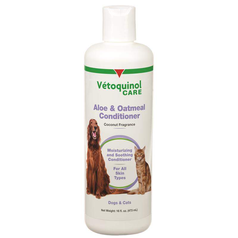 Vetoquinol Aloe and Oatmeal Conditioner for Dogs and Cats, 16 oz