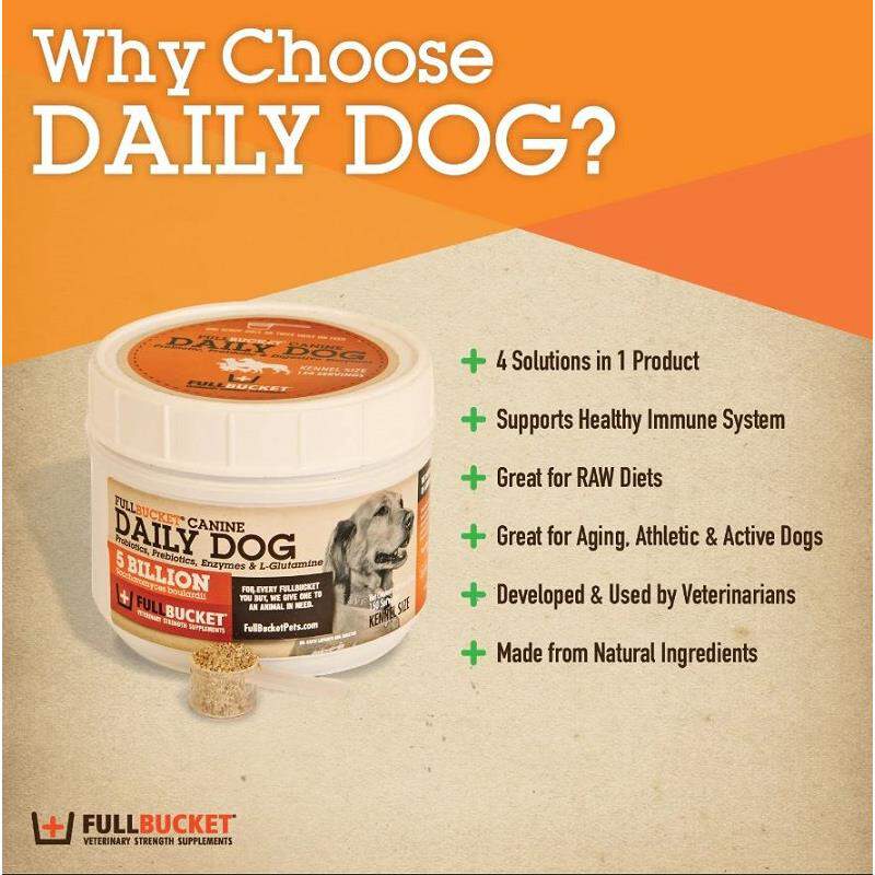 FullBucket Health Canine Daily Dog Probiotic Powder, 30 servings