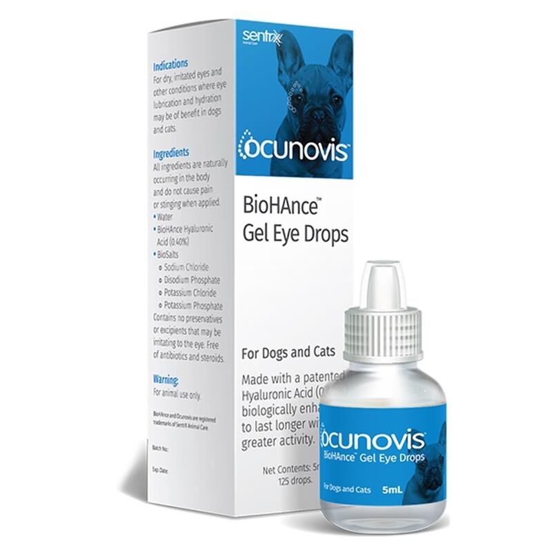 Ocunovis BioHAnce Gel Eye Drops for Dogs and Cats, 5 ml