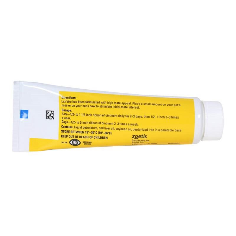 Zoetis LAX AIRE for Dogs and Cats with  Constipation Issues, 3-ounce tube