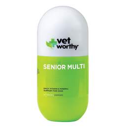Vet Worthy Senior Multi Chewable Daily Vitamin & Mineral Support Tablets for Dogs, 60 ct