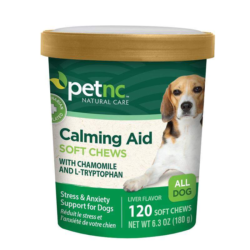 PetNC Calming Aid Soft Chews for Dogs, 120 ct