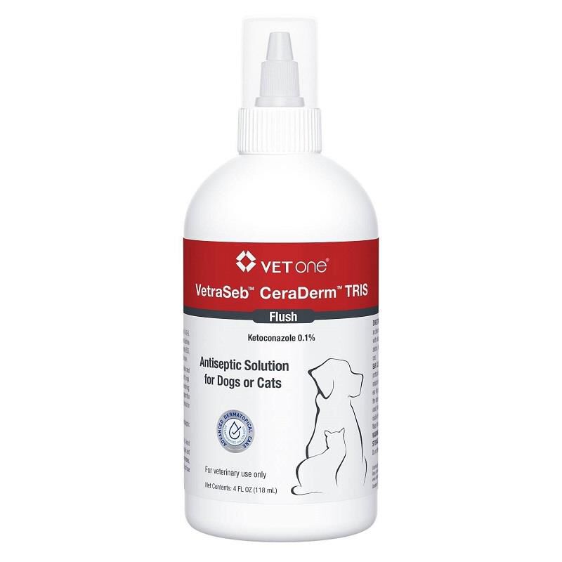 VetraSeb CeraDerm TRIS Flush Antiseptic Solution for Dogs and Cats