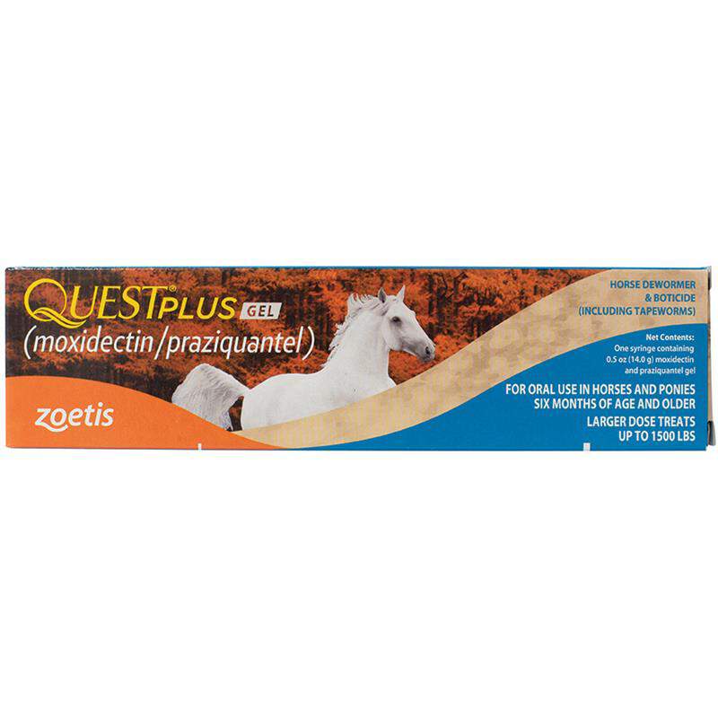 Zoetis Quest Plus Gel for Horses with Worms, 1 syringe, 0.05 ounces